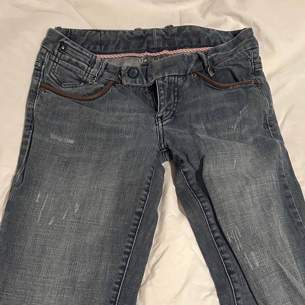 A/X Armani Exchange Women's Gray Straight Leg Jeans
